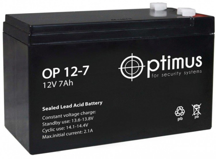 Батарея ИБП Optimus OP 12-7 12В, 7Ач