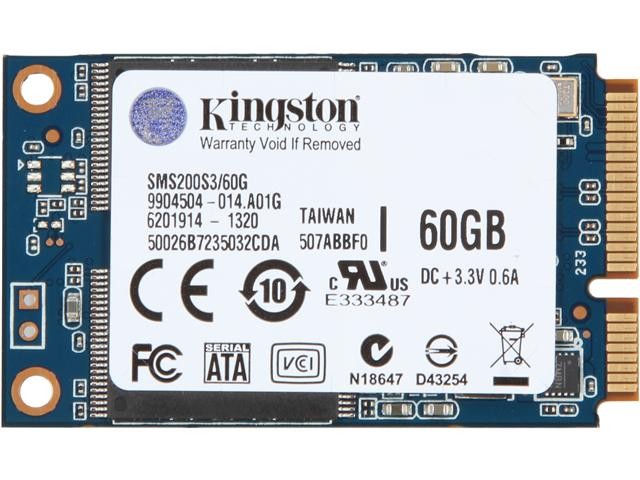 Накопитель SSD mSATA 60 Гб Kingston SSDNow mS200 SMS200S3/60G  ,синий,rtl