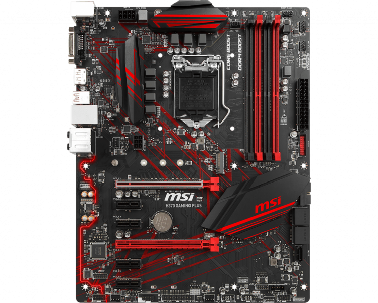 М/плата MSI  H370 GAMING PLUS,ATX,LGA1151 v.2, 4хDDR4(64Гб)