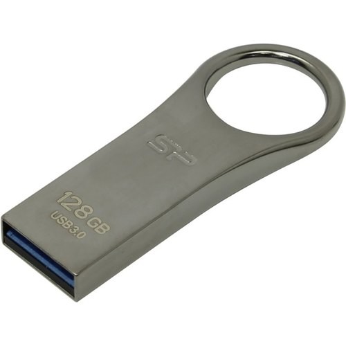 Накопитель USB 3.0, 128Гб Silicon Power Jewel J80 SP128GBUF3J80V1T,серебристый, металл