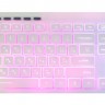Клавиатура с подсветкой Oklick 490ML,проводная(USB),тонкая,мультимедийная,белая,rtl