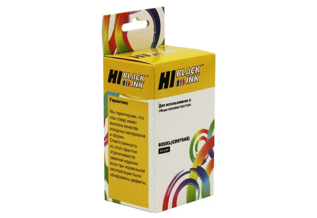 Картридж Hi-Black №920XL черный (black) для HP HP Officejet 6000/6500/6500a/6500a Plus/7000, HB-CD975AE
