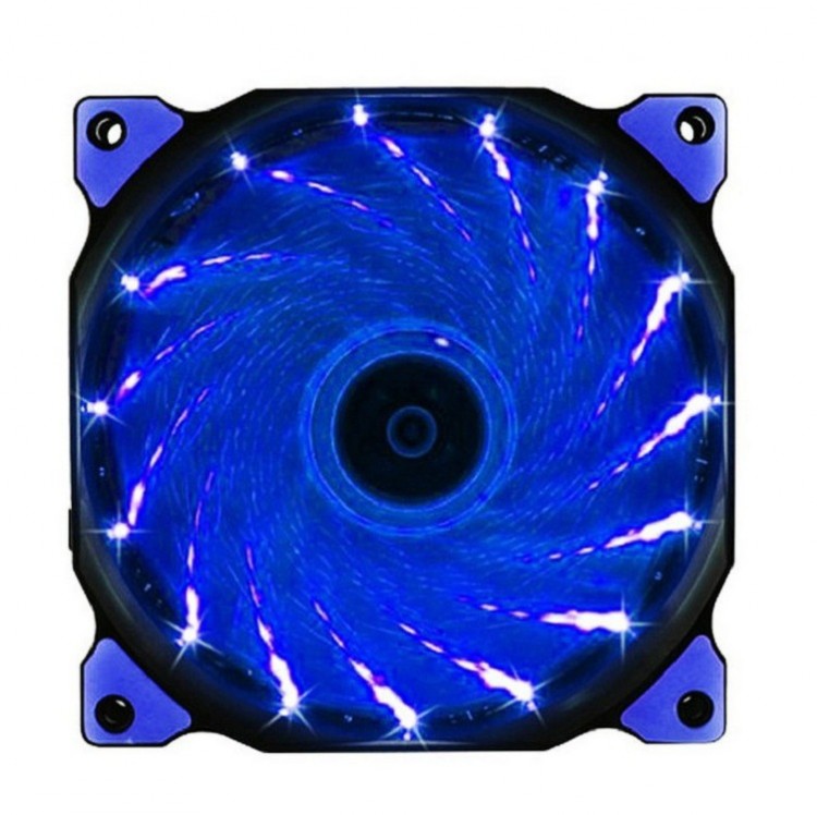 Кулер для корпуса 120mm ультратихий светодиодный BLUE 12 В постоянного тока, 3P, IDE 4D(2 провода)