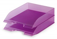 Лоток горизонтальный Durable Tray Basic A4 337x253x63мм прозрачный/фиолетовый пластик