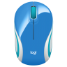 Мышь беспроводная Logitech Wireless Ultra Portable M187, синяя, оптическая, 1000dpi, USB(для приёмни