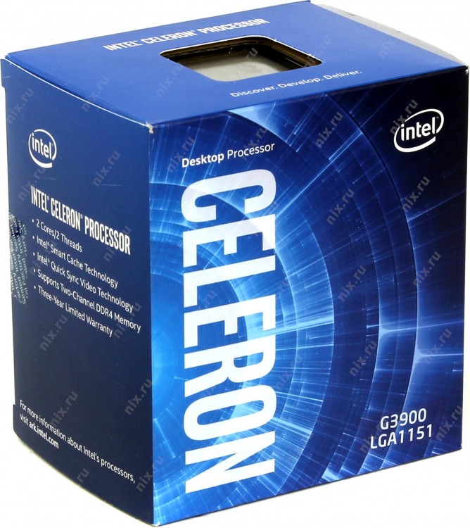 Процессор Intel Celeron G3900 (Socket 1151 2.8Ghz 2Mb) BX80662G3900 BOX