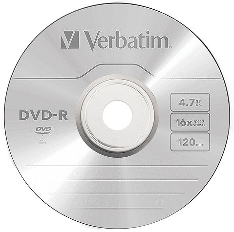 Диск DVD-R Verbatim Matt Silver 4,7 Гб 16x 1шт, серебристый, oem