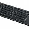 Клавиатура с тачпадом Oklick 830ST,беспроводная,без цифр. блока,тонкая,мультимедийная,черная,rtl