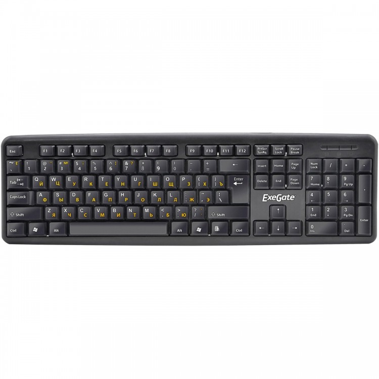 Клавиатура Exegate LY-331L,проводная(USB),черная,rtl