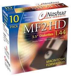 Дискета Nashua MF2HD 1.44 Мб  1шт, черный, oem (без коробки)