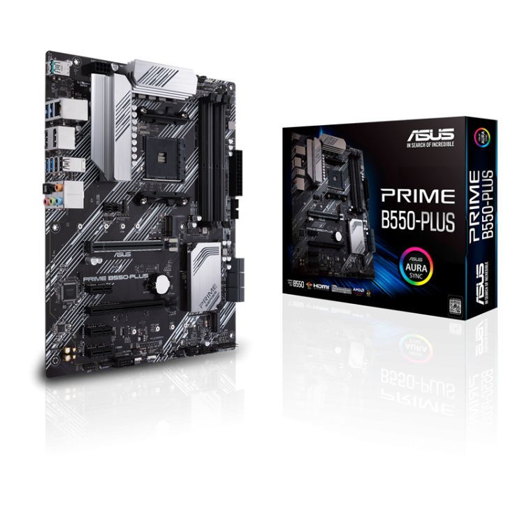 М/плата Asus Prime B550-Plus,AM4, 4хDDR4(4600 МГц, 128Гб)SATA*6+2*M.2(M key), IDE*нет,2*PCI-E 4.0x16 3*PCI-E 4.0x1,ATX,rtl