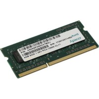 Модуль памяти SODIMM DDR3L 4Гб, 1600МГц, 12800 Мб/с, Apacer AS04GFA60CATBGJ, rtl