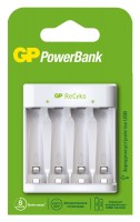 Зарядное устройство USB GP PowerBank E411-2CRB1 4xAA/AAA NiMH, батарейки в комплекте: нет,блистер