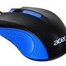 Мышь проводная Acer OMW011, черная/синяя, оптическая, 1200dpi, USB, блистер