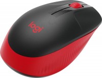 Мышь беспроводная Logitech M190, черная/красная, оптическая, 1000dpi, USB(для приёмника), блистер