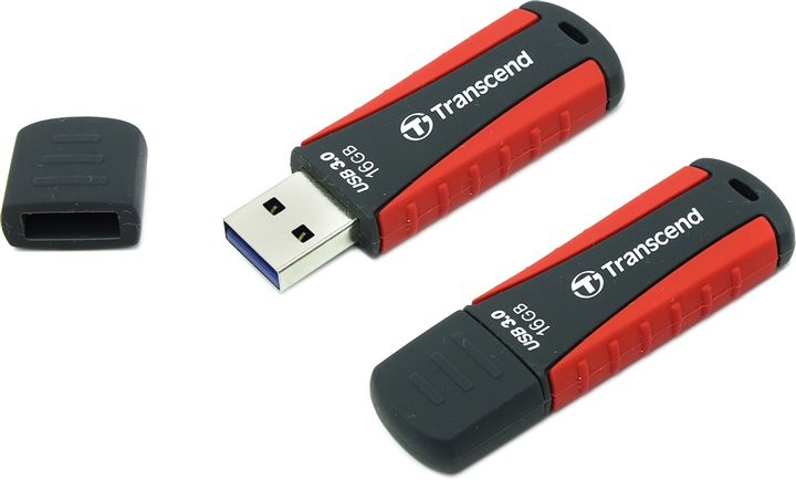 Накопитель USB 3.0 16Гб Transcend JetFlash 810,черный/красный