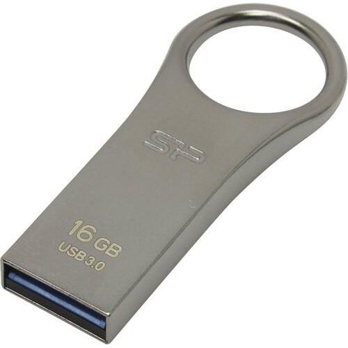 Накопитель USB 3.2 16Гб Silicon Power Jewel J80 SP016GBUF3J80V1T,серебристый, металл