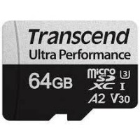 Карта памяти(+адаптер) microSDXC 64Гб/Class 10/UHS-I(Class 3),Transcend 340S(TS64GUSD340S)