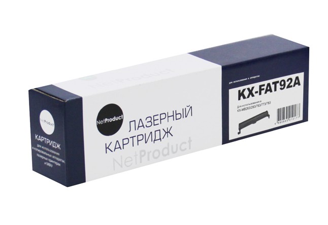 Картридж NetProduct KX-FAT92A черный (black) для Panasonic KX-MB263/283/763/773/783, N-KX-FAT92A