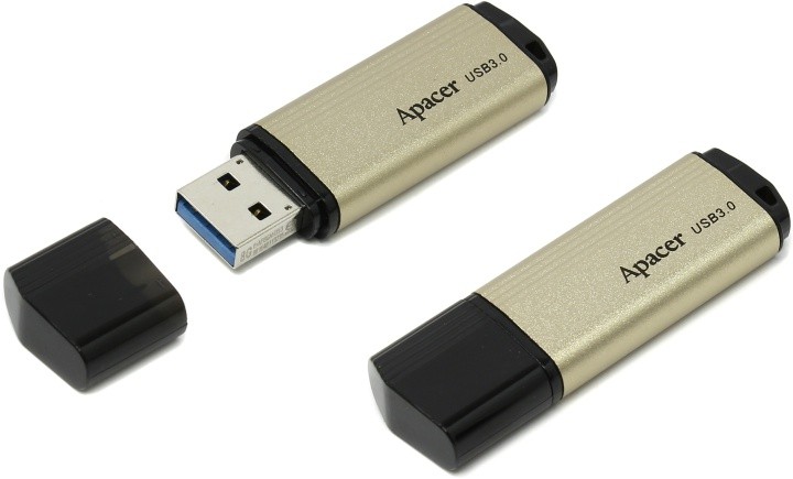Накопитель USB 3.0 64Гб Apacer AH353,золотистый