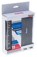 БП для ноутбука универсальный Buro BUM-0051K120, 120Вт/12-20В/2-6А/(набор переходников), rtl, черный