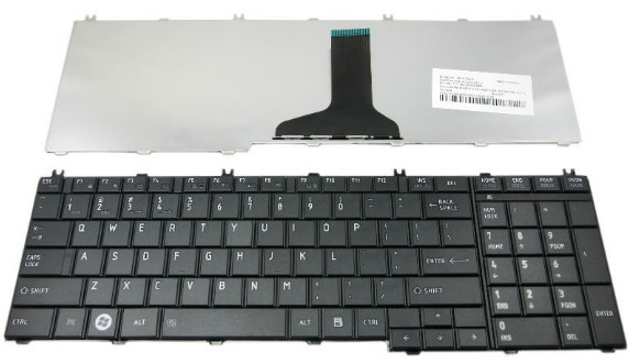 Клавиатура для ноутбука Toshiba Satellite C650/L650/L750/L775 Series, русифицированная, TO-C650, чер