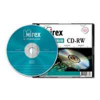 Диск CD-RW Mirex 700Мб 12x 1шт, синий,slim(тонкая коробка)