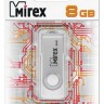 Накопитель USB 2.0 ,8Гб Mirex Color Blade Swivel,белый, металл/пластик