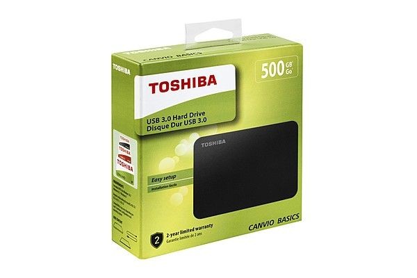 Накопитель внешний HDD 2.5" 500Гб Toshiba Canvio Basics HDTB405EK3AA 8Мб 5400 об/мин,черный,rtl