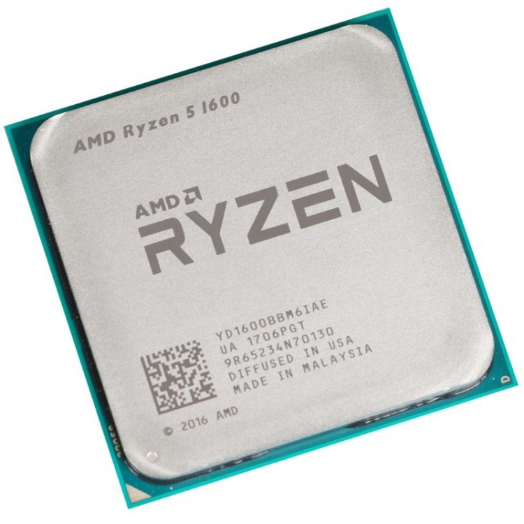 Процессор AMD Ryzen 5 1600 3,2 ГГц (3,6 ГГц Turbo) (AM4, 16Мб, без видео, 2666 МГц) Summit Ridge oem