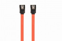 Кабель SATA(защелка)-SATA(защелка),0,3м,Cablexpert CC-SATAM-DATA-0.3M,красный,пакет