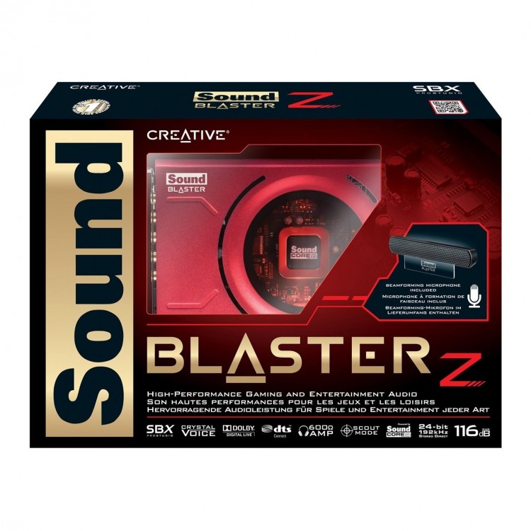 Звуковая карта Creative Sound Blaster Z SB1500 5.1 PCI-E внутренняя с доп.блоком Коробочная RTL 70SB150000001