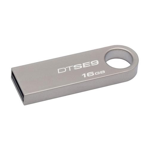 Накопитель USB 2.0 ,16Гб Kingston DataTraveler SE9,серебристый, металл