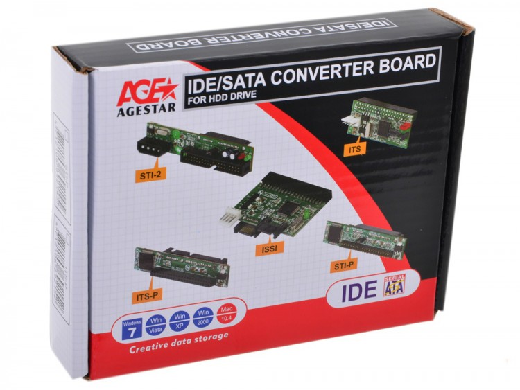 Адаптер AgeStar  ISSI IDE ←→ SATA rtl(коробка) 4476