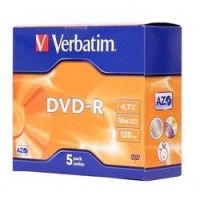 Диск DVD-R Verbatim Light Scribe 4,7 Гб 16x 1шт, золотой, jewel