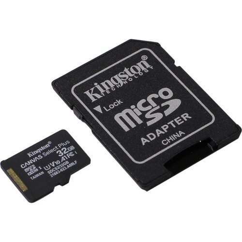 Карта памяти(+адаптер) microSDXC 32Гб/Class 10/UHS-I,Kingston Canvas SelectPlus(SDCS2/32GB)