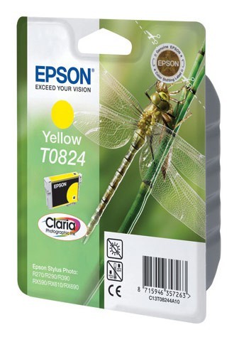 Картридж Epson T0824 желтый (yellow) (Оригинал)  C13T11244A10