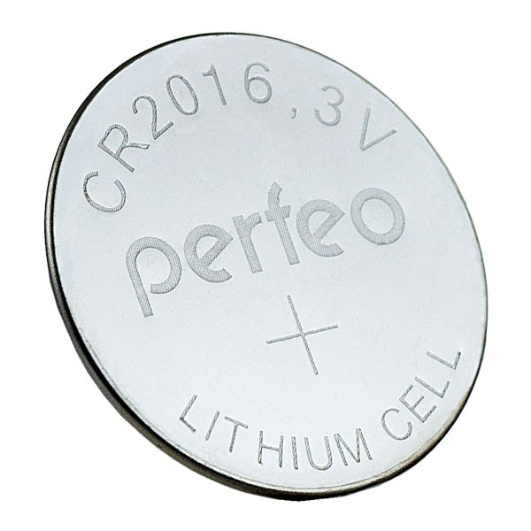Литиевая батарейка CR2016 Perfeo Lithium cell 3В   1 шт, блистер, PF CR20156/1BL
