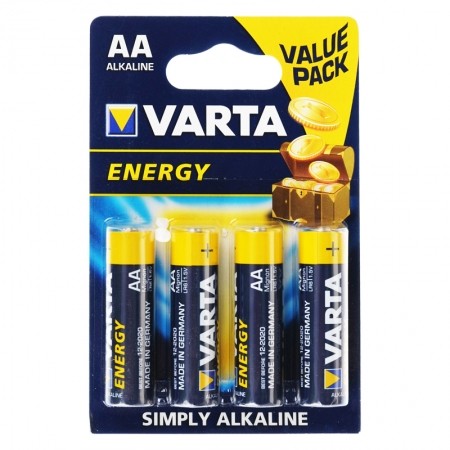 Щелочная батарейка AA Varta Energy,1.5В,1шт.(упаковка из 4 шт.),блистер