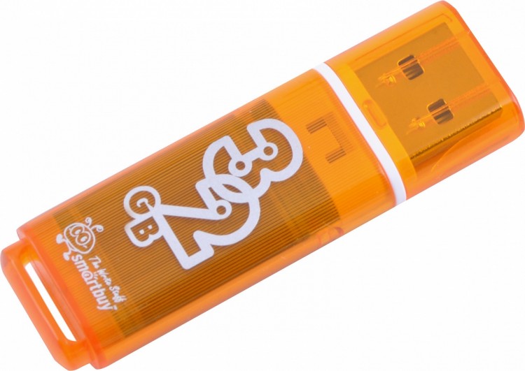 Накопитель USB 2.0, 32Гб SmartBuy Glossy SB32GBGS-Or,оранжевый, пластик