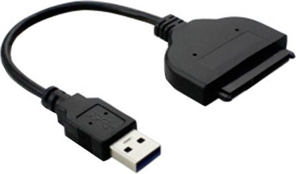 Кабель USB 3.0 - SATA 22pin 0,15м. черный, oem (без коробки)