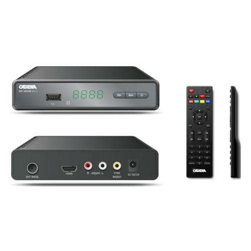 ТВ тюнер внешний Cadena CDT-1651SB DVB-T/DVB-T2 4:3, 16:9 576i,576p,720p,1080i,1080p 1920*1080 HDMI, RCA, Coaxial черный rtl