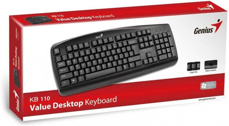 Клавиатура Genius KB-110 (31300700100) черная,USB,rtl