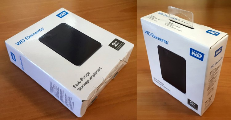 Накопитель внешний HDD 2.5" 2Тб WD Elements Portable WDBMTM0020BBK-EEUE 8Мб 5400 об/мин,черный,rtl