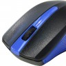Мышь беспроводная Oklick 485MW, черная/синяя, оптическая, 1200dpi, USB(для приёмника), rtl