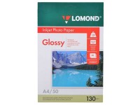 Фотобумага A4 Lomond  односторонняя глянцевая струйная 130 г/кв.м 50 листов, 