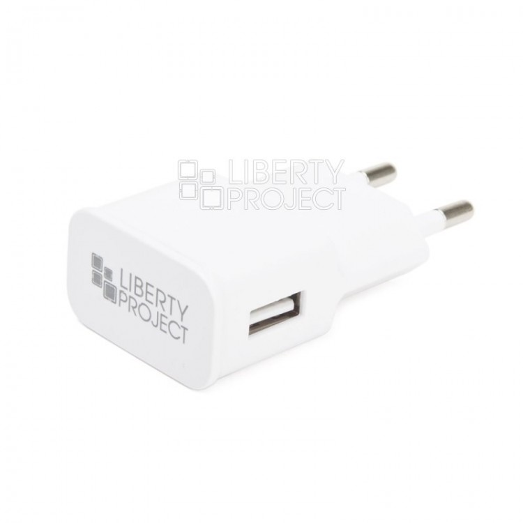 Зарядное устройство Liberty Project Classic Plus, 5В/2.1А для USB,Apple 8pin, белое, rtl
