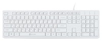 Клавиатура Oklick 500M,проводная(USB),тонкая,мультимедийная,белая,rtl