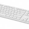 Клавиатура Oklick 500M,проводная(USB),тонкая,мультимедийная,белая,rtl