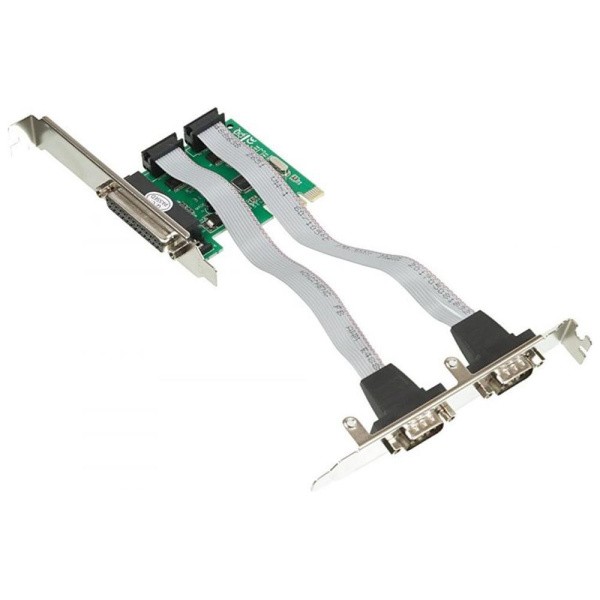 Контроллер  WCH382,PCI-E x1 - 2*COM,1*LPT,oem